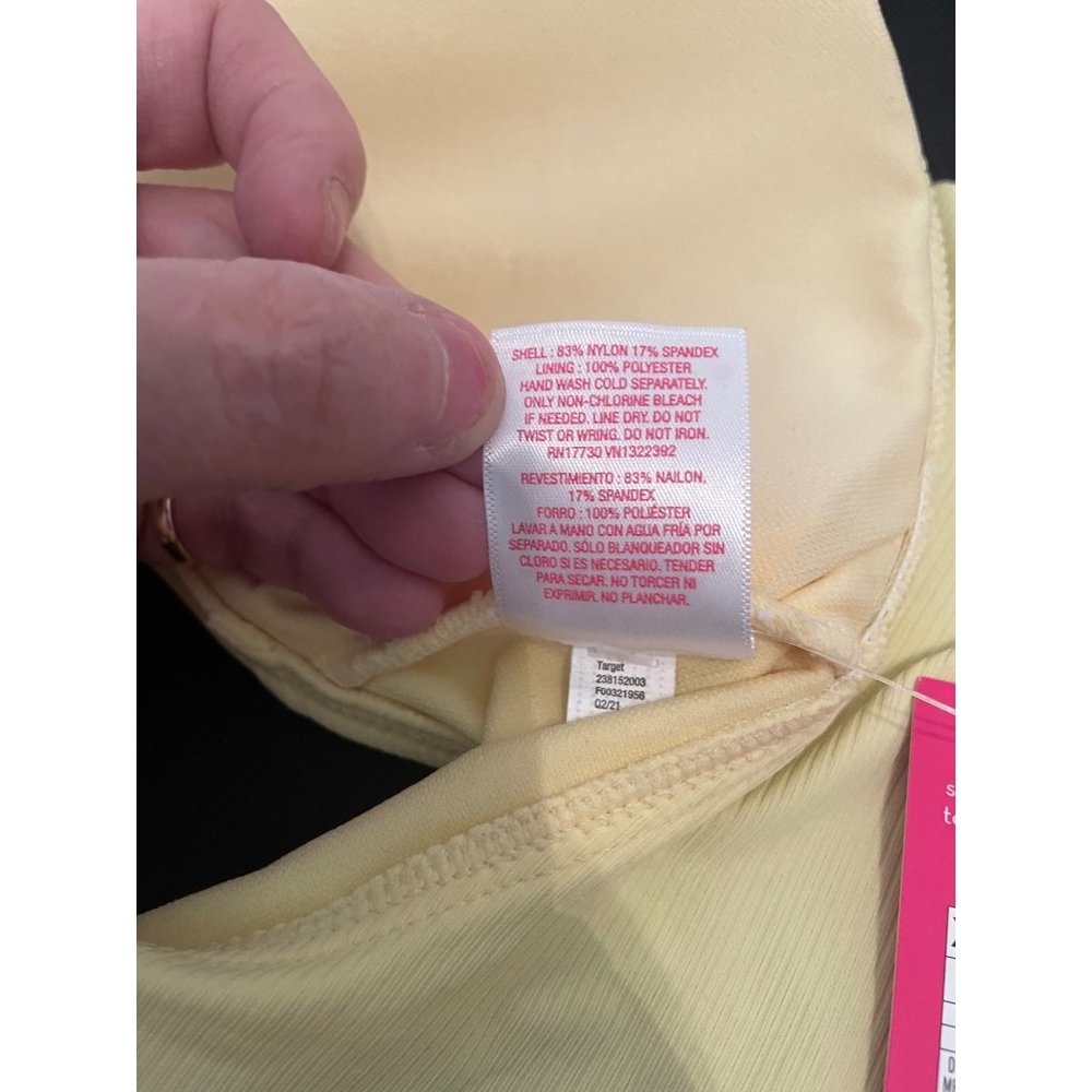Xhilaration Women’s SZ XL (12-14) Yellow Bikini Top NWT - Picture 7 of 7